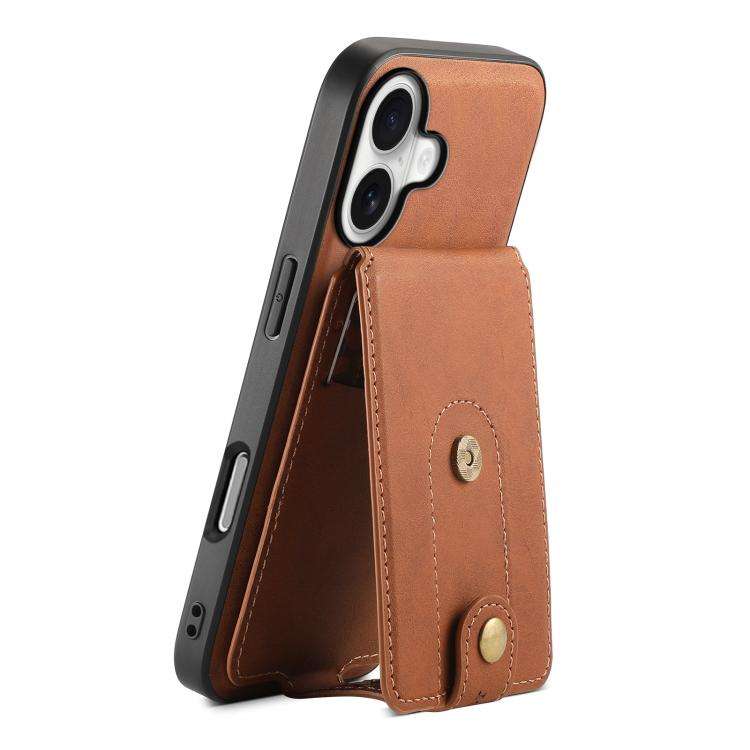 Denior D14 NK Retro Pattern MagSafe Magnetic Card Holder Leather Phone Case, For iPhone 18 Pro / ...