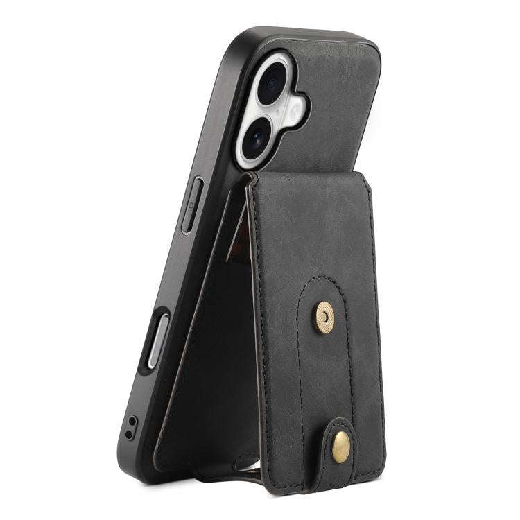 Denior D14 NK Retro Pattern MagSafe Magnetic Card Holder Leather Phone Case, For iPhone 18 Pro / ...