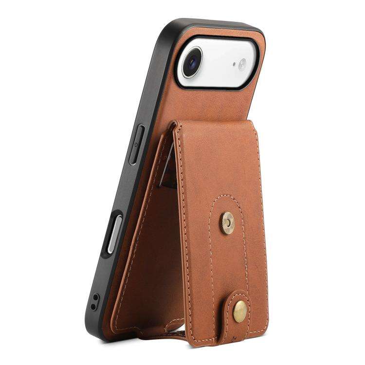 Denior D14 NK Retro Pattern MagSafe Magnetic Card Holder Leather Phone Case, For iPhone 18 Pro / ...
