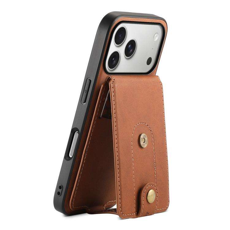 Denior D14 NK Retro Pattern MagSafe Magnetic Card Holder Leather Phone Case, For iPhone 18 Pro / ...