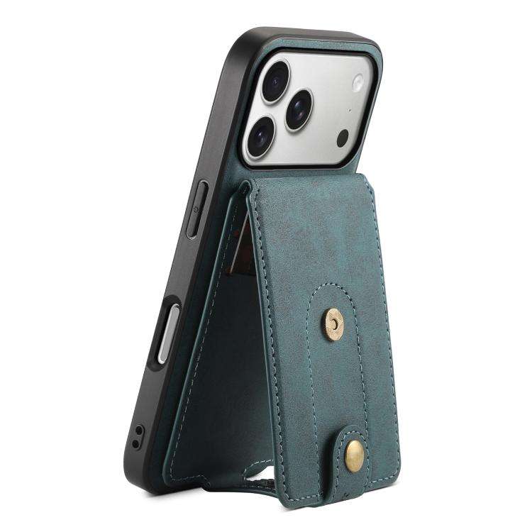 Denior D14 NK Retro Pattern MagSafe Magnetic Card Holder Leather Phone Case, For iPhone 18 Pro / ...