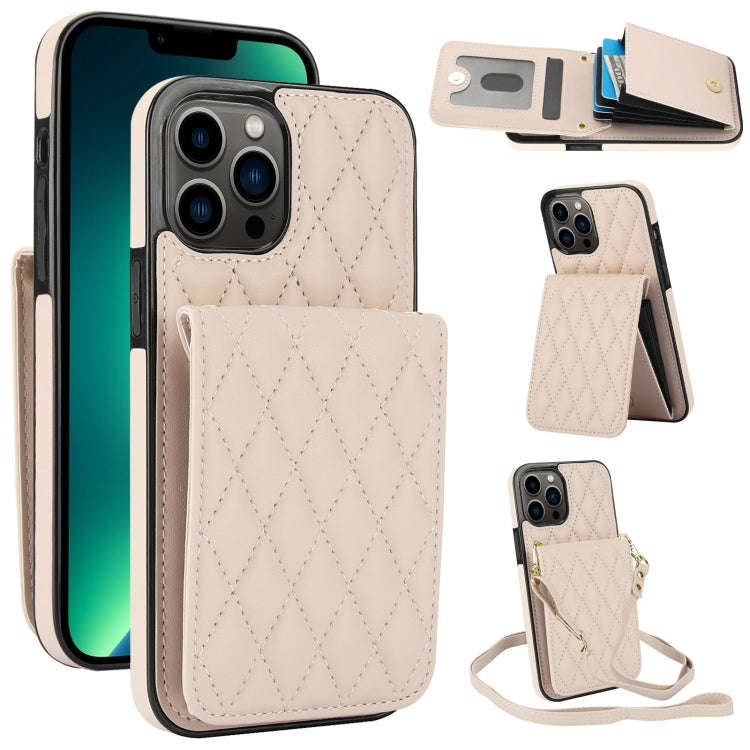YM015 Crossbody Rhombic Card Bag RFID Phone Case, For iPhone 14 Pro Max, For iPhone 13 Pro Max, F...