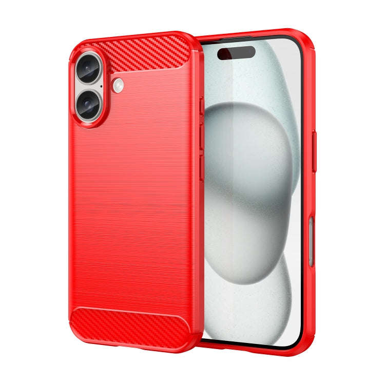 Brushed Texture Carbon Fiber TPU Phone Case, For iPhone 18 Pro, For iPhone 18 Pro Max, For iPhone...