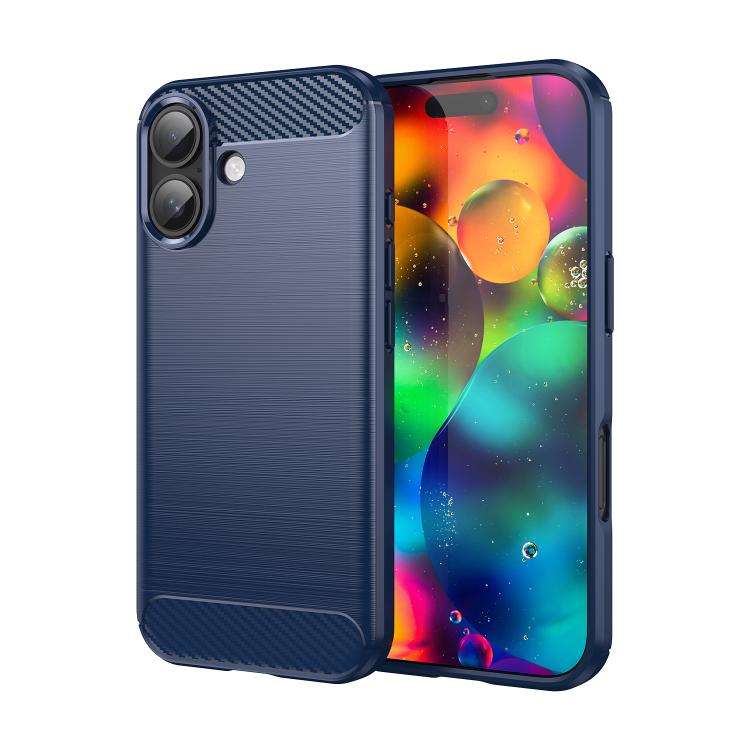 Brushed Texture Carbon Fiber TPU Phone Case, For iPhone 18 Pro, For iPhone 18 Pro Max, For iPhone...