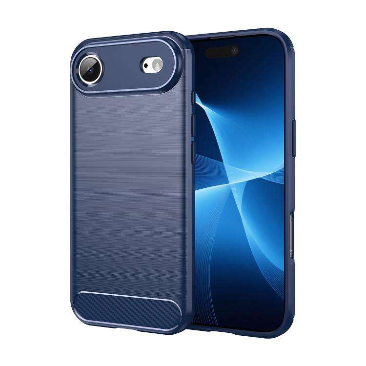 Brushed Texture Carbon Fiber TPU Phone Case, For iPhone 18 Pro, For iPhone 18 Pro Max, For iPhone...