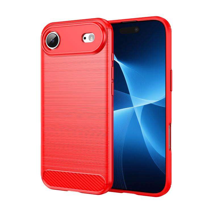 Brushed Texture Carbon Fiber TPU Phone Case, For iPhone 18 Pro, For iPhone 18 Pro Max, For iPhone...