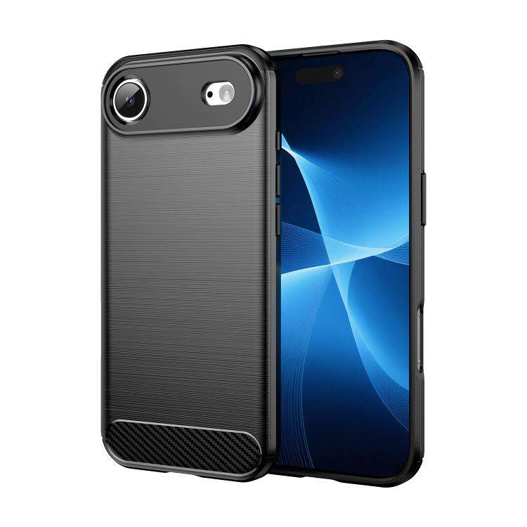 Brushed Texture Carbon Fiber TPU Phone Case, For iPhone 18 Pro, For iPhone 18 Pro Max, For iPhone...