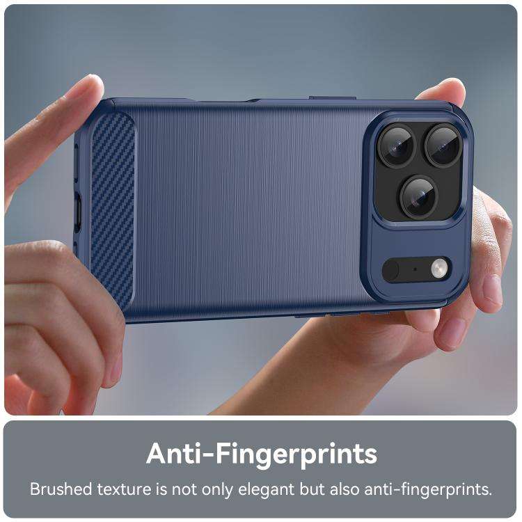 Brushed Texture Carbon Fiber TPU Phone Case, For iPhone 18 Pro, For iPhone 18 Pro Max, For iPhone...