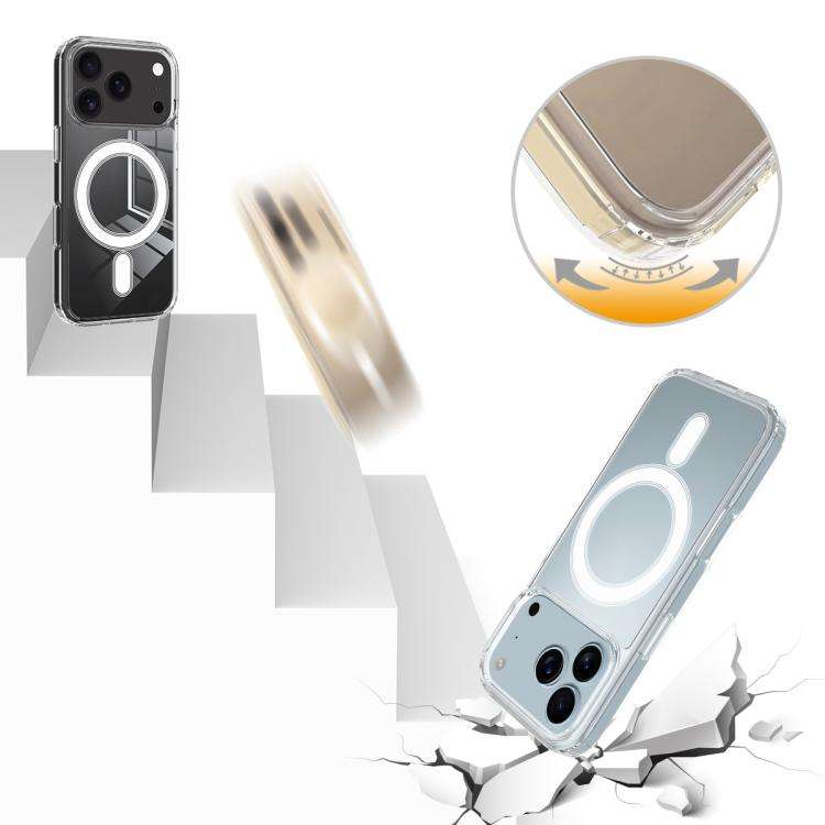 MagSafe Clear Acrylic PC Hybrid TPU Phone Case, For iPhone 17 Pro Max, For iPhone 17 Pro Max C-ty...