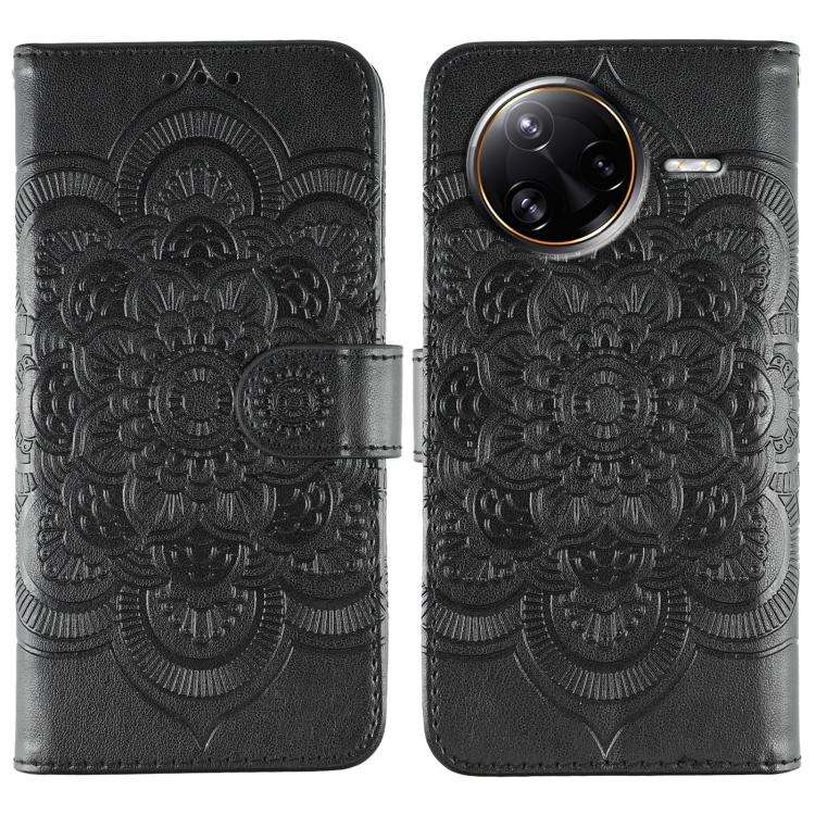 Sun Mandala Embossing Pattern Phone Leather Case, For Xiaomi 17 Pro, For Xiaomi 17, For Xiaomi 15...