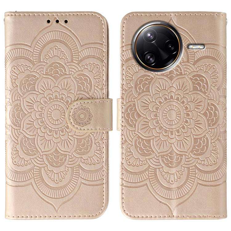 Sun Mandala Embossing Pattern Phone Leather Case, For Xiaomi 17 Pro, For Xiaomi 17, For Xiaomi 15...
