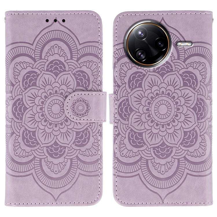 Sun Mandala Embossing Pattern Phone Leather Case, For Xiaomi 17 Pro, For Xiaomi 17, For Xiaomi 15...