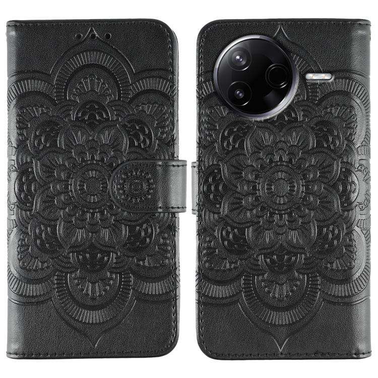 Sun Mandala Embossing Pattern Phone Leather Case, For Xiaomi 17 Pro, For Xiaomi 17, For Xiaomi 15...