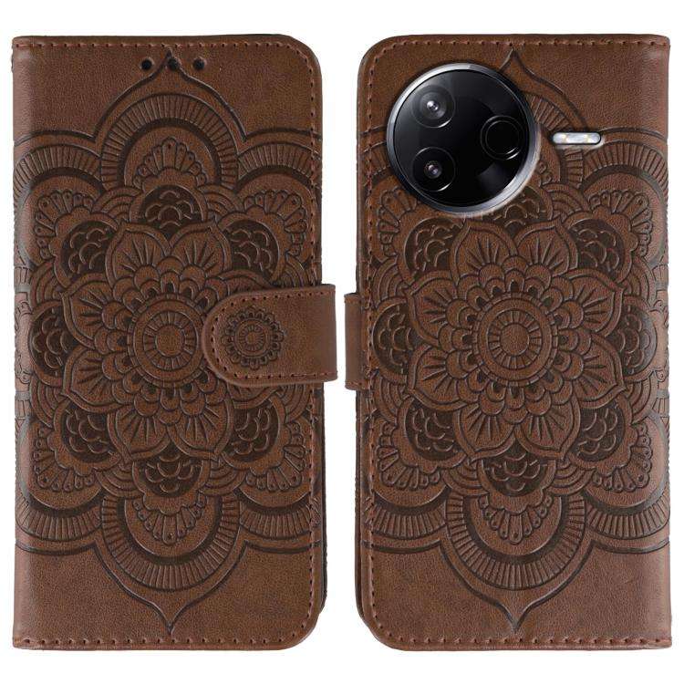 Sun Mandala Embossing Pattern Phone Leather Case, For Xiaomi 17 Pro, For Xiaomi 17, For Xiaomi 15...