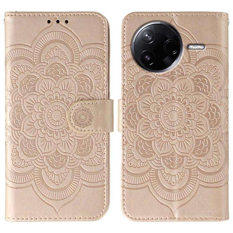 Sun Mandala Embossing Pattern Phone Leather Case, For Xiaomi 17 Pro, For Xiaomi 17, For Xiaomi 15...
