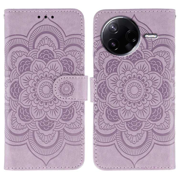 Sun Mandala Embossing Pattern Phone Leather Case, For Xiaomi 17 Pro, For Xiaomi 17, For Xiaomi 15...