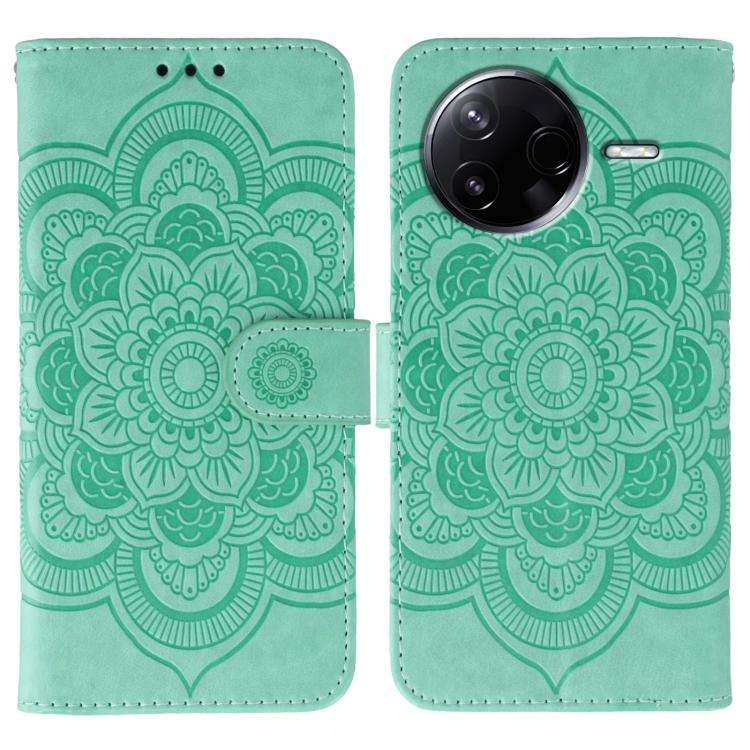Sun Mandala Embossing Pattern Phone Leather Case, For Xiaomi 17 Pro, For Xiaomi 17, For Xiaomi 15...