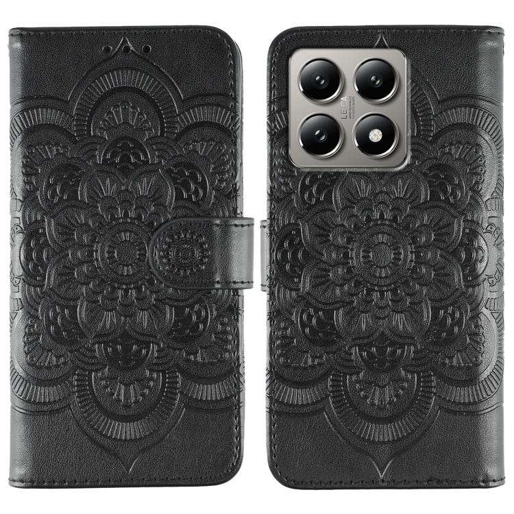 Sun Mandala Embossing Pattern Phone Leather Case, For Xiaomi 15 Ultra, For Xiaomi Poco X7 Pro, Fo...