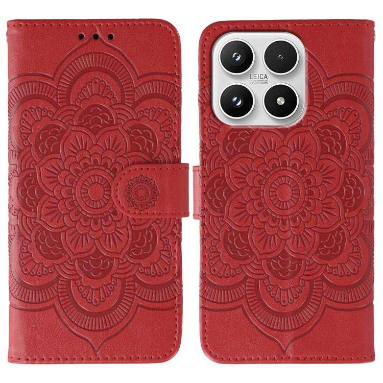 Sun Mandala Embossing Pattern Phone Leather Case, For Xiaomi 17 Pro, For Xiaomi 17, For Xiaomi 15...