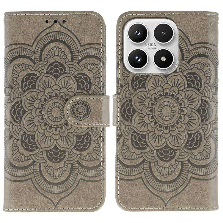 Sun Mandala Embossing Pattern Phone Leather Case, For Xiaomi 17 Pro, For Xiaomi 17, For Xiaomi 15...