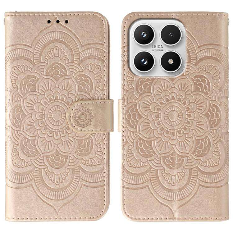 Sun Mandala Embossing Pattern Phone Leather Case, For Xiaomi 17 Pro, For Xiaomi 17, For Xiaomi 15...