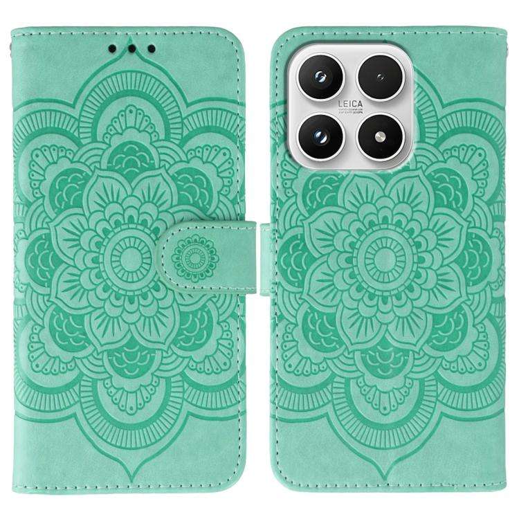 Sun Mandala Embossing Pattern Phone Leather Case, For Xiaomi 17 Pro, For Xiaomi 17, For Xiaomi 15...