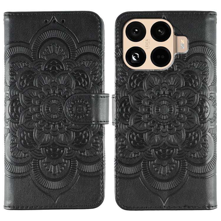 Sun Mandala Embossing Pattern Phone Leather Case, For Xiaomi 17 Pro, For Xiaomi 17, For Xiaomi 15...