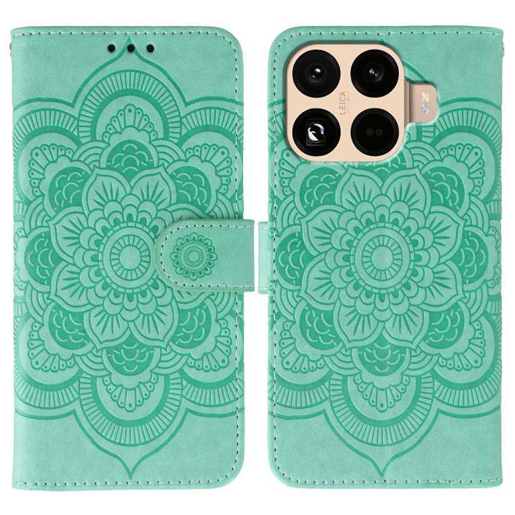 Sun Mandala Embossing Pattern Phone Leather Case, For Xiaomi 17 Pro, For Xiaomi 17, For Xiaomi 15...