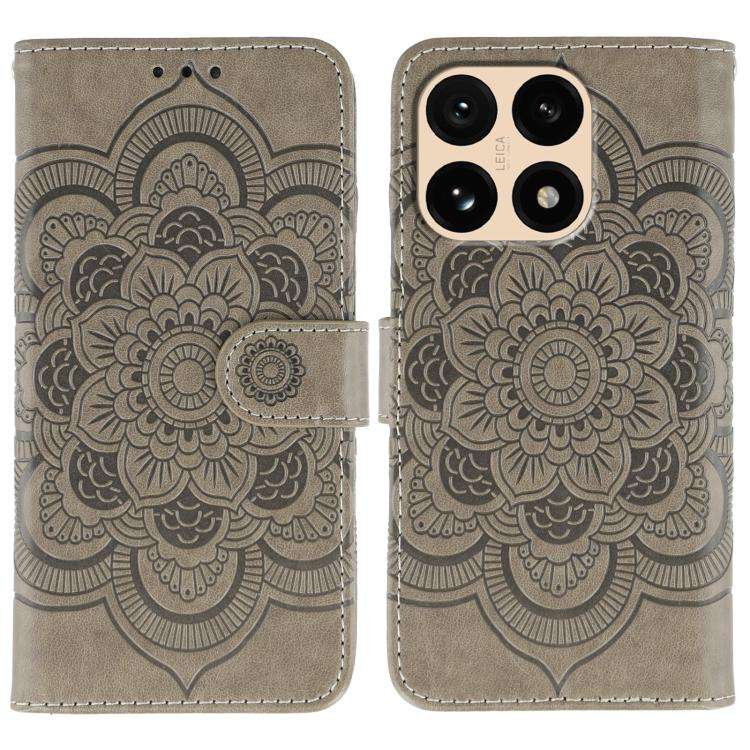 Sun Mandala Embossing Pattern Phone Leather Case, For Xiaomi 17 Pro, For Xiaomi 17, For Xiaomi 15...