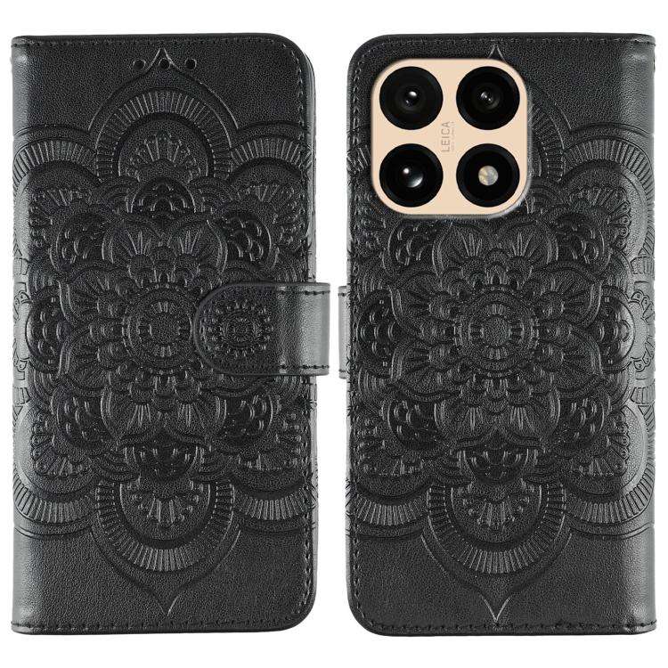 Sun Mandala Embossing Pattern Phone Leather Case, For Xiaomi 17 Pro, For Xiaomi 17, For Xiaomi 15...