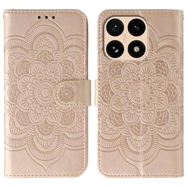 Sun Mandala Embossing Pattern Phone Leather Case, For Xiaomi 17 Pro, For Xiaomi 17, For Xiaomi 15...