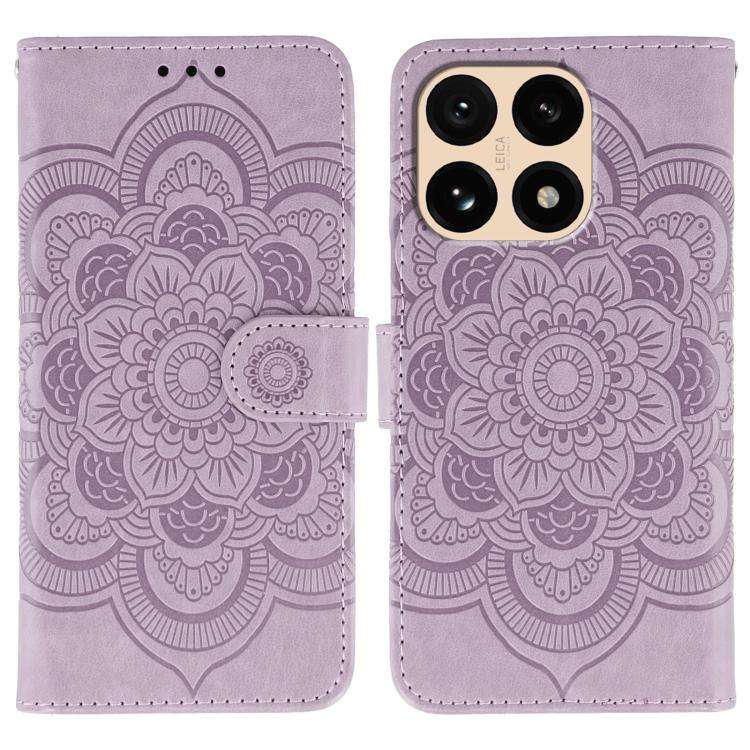 Sun Mandala Embossing Pattern Phone Leather Case, For Xiaomi 17 Pro, For Xiaomi 17, For Xiaomi 15...