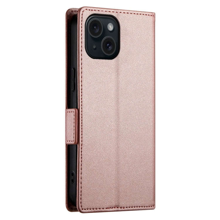 Side Buckle Magnetic Frosted Leather Phone Case, For iPhone 15, For iPhone 14 Plus, For iPhone 14...