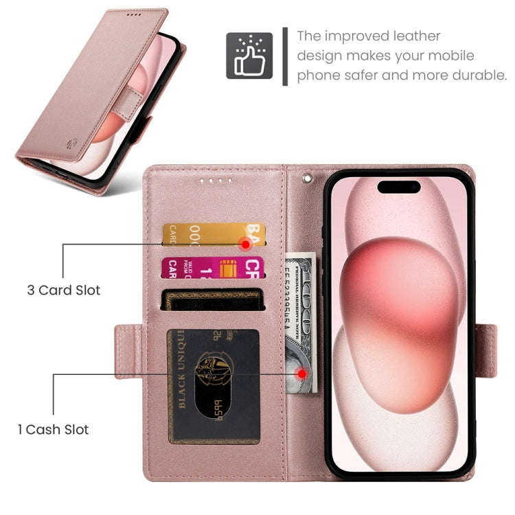 Side Buckle Magnetic Frosted Leather Phone Case, For iPhone 15, For iPhone 14 Plus, For iPhone 14...