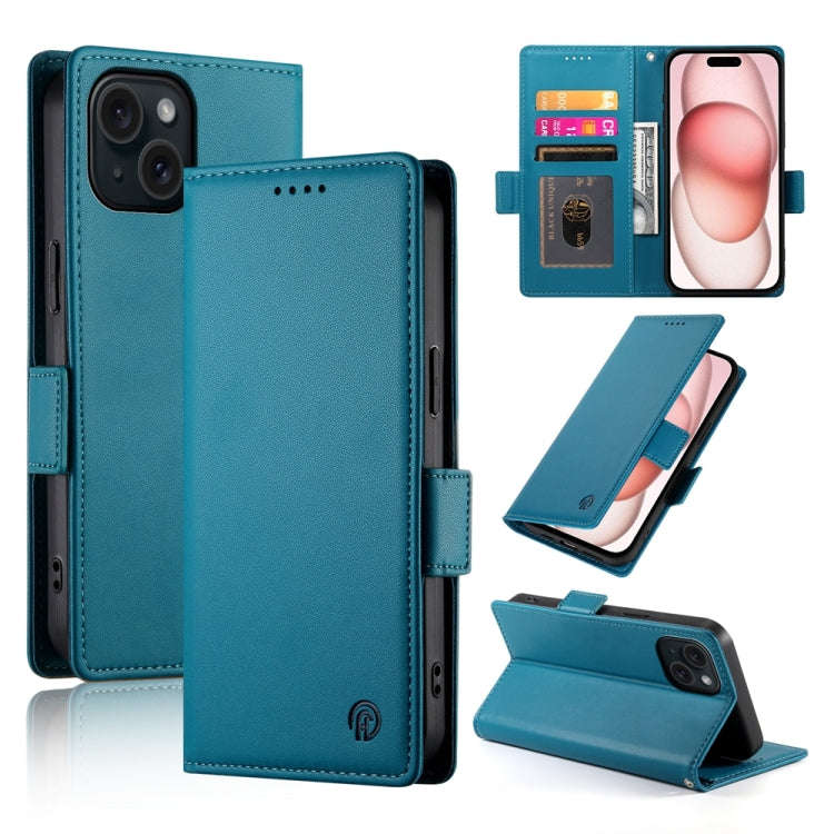 Side Buckle Magnetic Frosted Leather Phone Case, For iPhone 15, For iPhone 14 Plus, For iPhone 14...