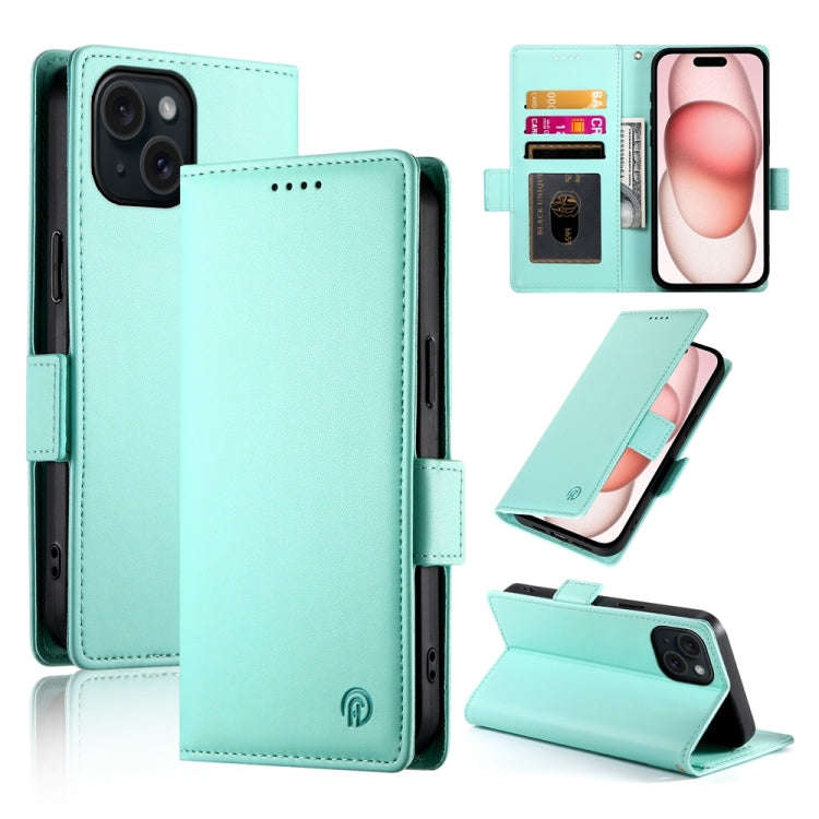 Side Buckle Magnetic Frosted Leather Phone Case, For iPhone 15, For iPhone 14 Plus, For iPhone 14...