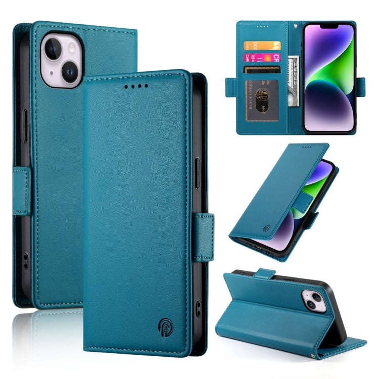 Side Buckle Magnetic Frosted Leather Phone Case, For iPhone 15, For iPhone 14 Plus, For iPhone 14...