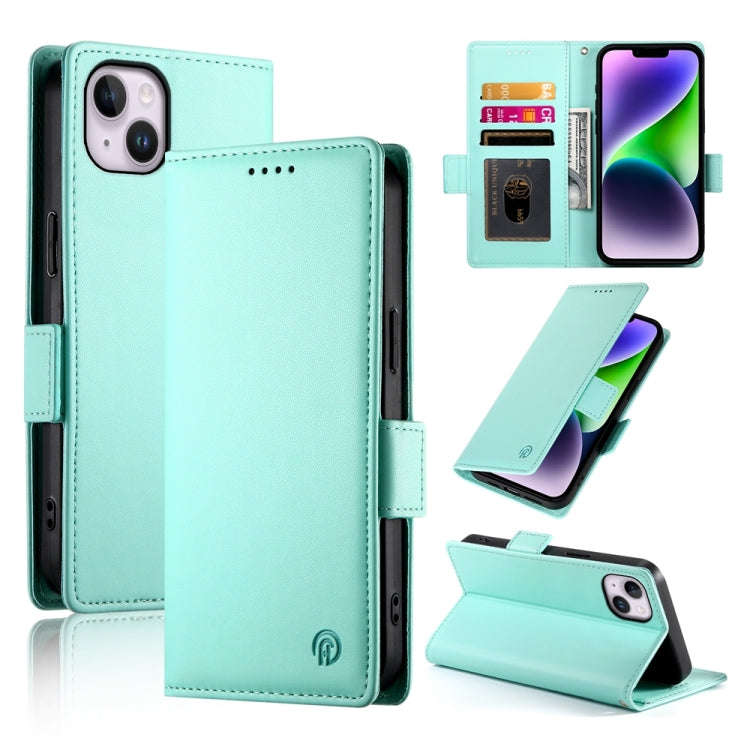 Side Buckle Magnetic Frosted Leather Phone Case, For iPhone 15, For iPhone 14 Plus, For iPhone 14...