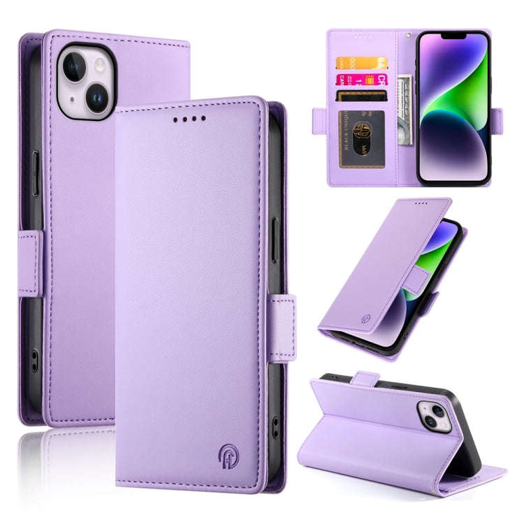 Side Buckle Magnetic Frosted Leather Phone Case, For iPhone 15, For iPhone 14 Plus, For iPhone 14...