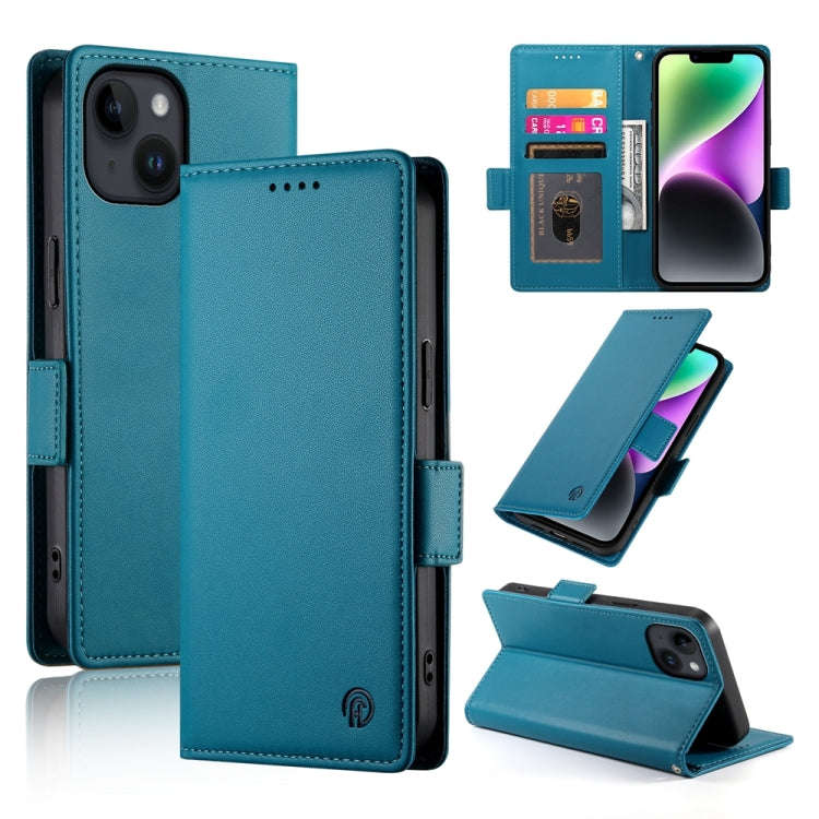Side Buckle Magnetic Frosted Leather Phone Case, For iPhone 15, For iPhone 14 Plus, For iPhone 14...