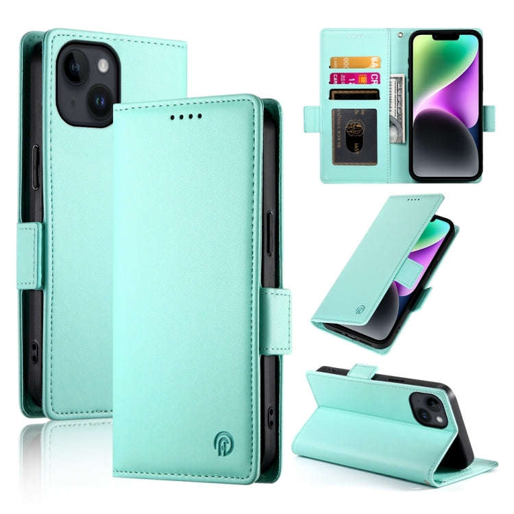 Side Buckle Magnetic Frosted Leather Phone Case, For iPhone 15, For iPhone 14 Plus, For iPhone 14...