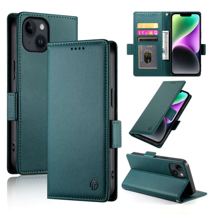 Side Buckle Magnetic Frosted Leather Phone Case, For iPhone 15, For iPhone 14 Plus, For iPhone 14...