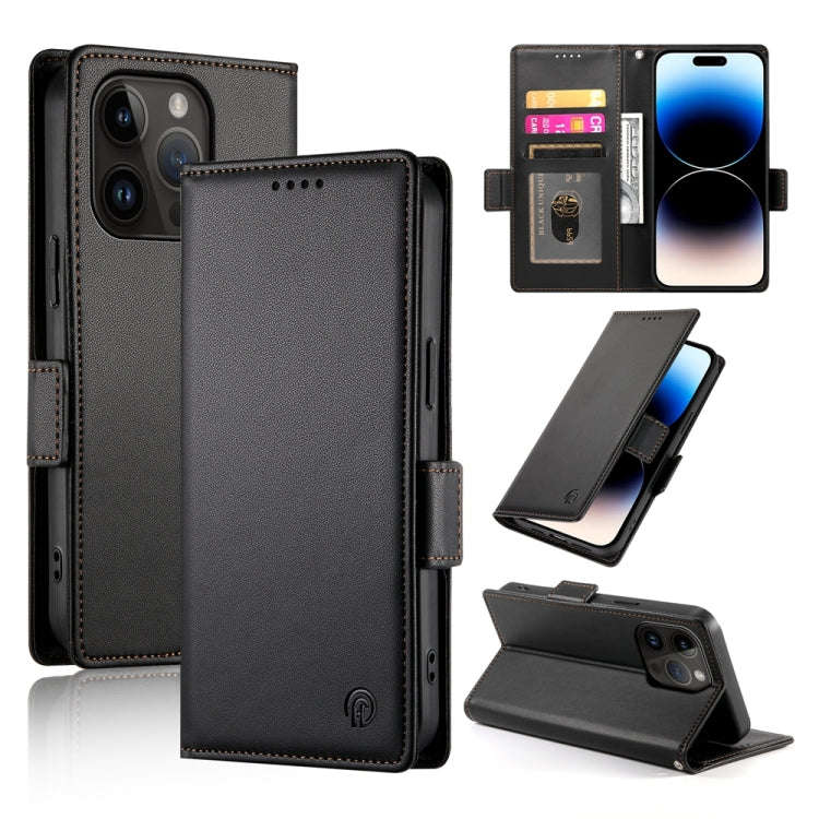 Side Buckle Magnetic Frosted Leather Phone Case, For iPhone 15, For iPhone 14 Plus, For iPhone 14...