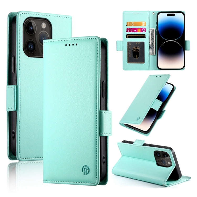 Side Buckle Magnetic Frosted Leather Phone Case, For iPhone 15, For iPhone 14 Plus, For iPhone 14...