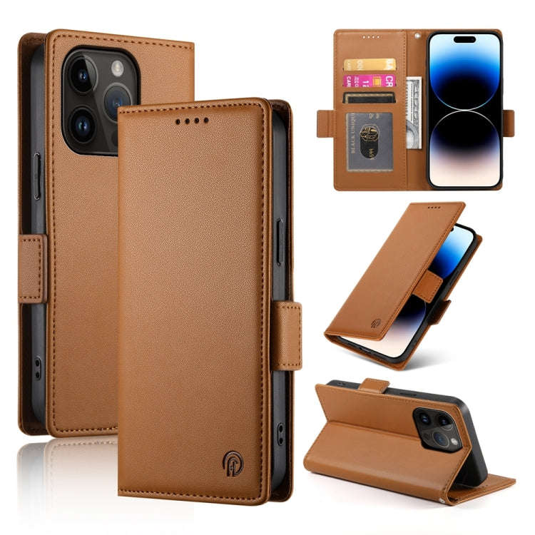 Side Buckle Magnetic Frosted Leather Phone Case, For iPhone 15, For iPhone 14 Plus, For iPhone 14...