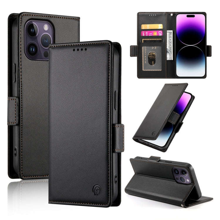 Side Buckle Magnetic Frosted Leather Phone Case, For iPhone 15, For iPhone 14 Plus, For iPhone 14...