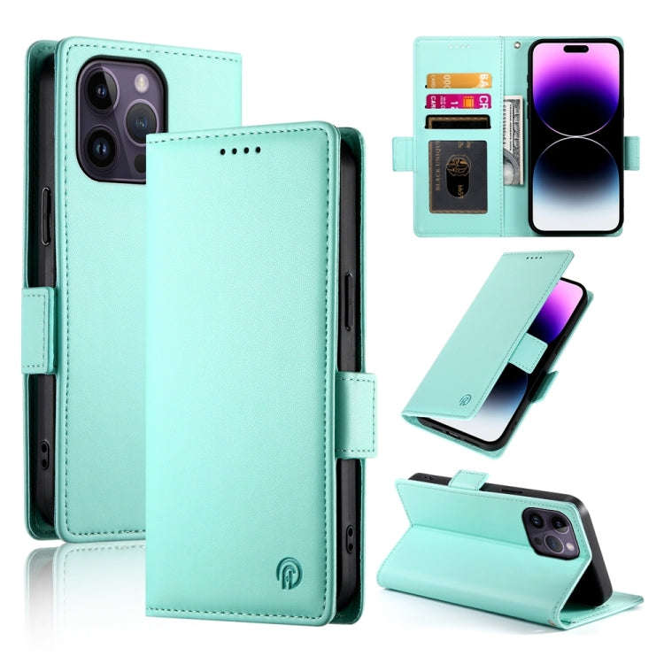Side Buckle Magnetic Frosted Leather Phone Case, For iPhone 15, For iPhone 14 Plus, For iPhone 14...