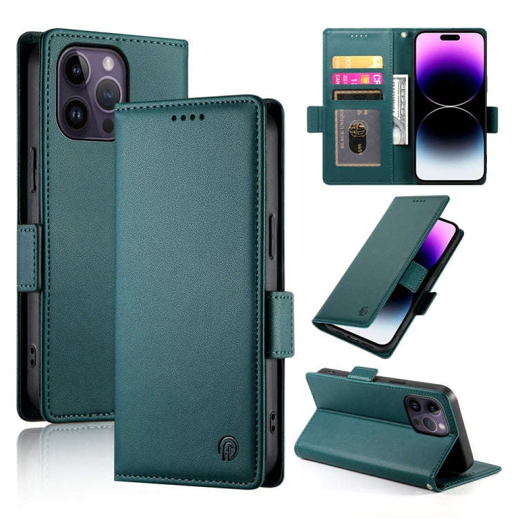 Side Buckle Magnetic Frosted Leather Phone Case, For iPhone 15, For iPhone 14 Plus, For iPhone 14...