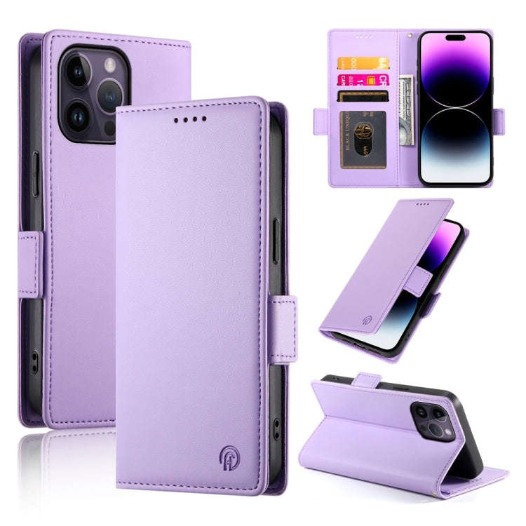 Side Buckle Magnetic Frosted Leather Phone Case, For iPhone 15, For iPhone 14 Plus, For iPhone 14...