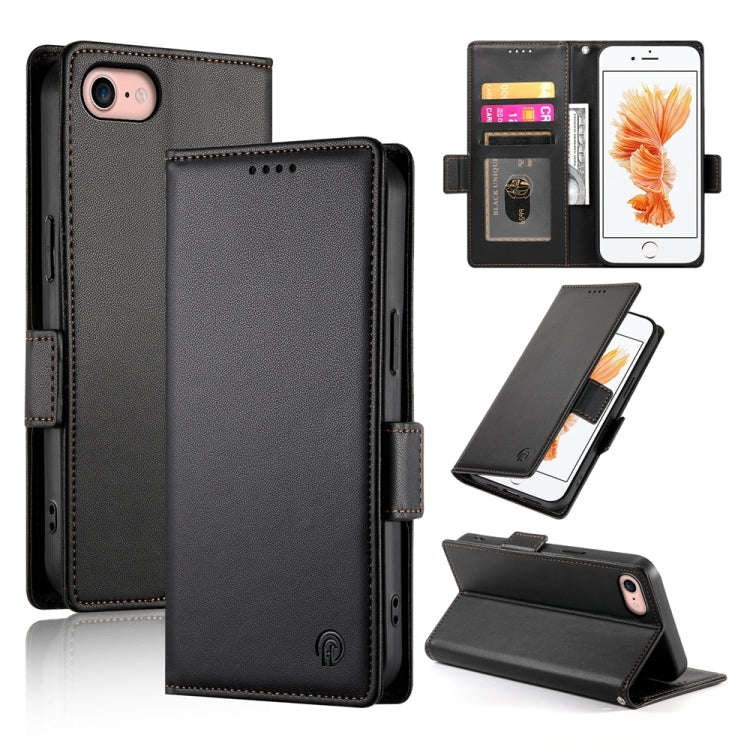 Side Buckle Magnetic Frosted Leather Phone Case, For iPhone 15, For iPhone 14 Plus, For iPhone 14...